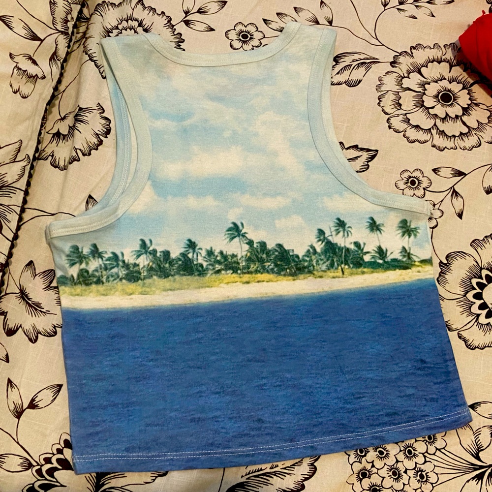 Cotton On ribbed beach crop tank top - Picture 2 of 2